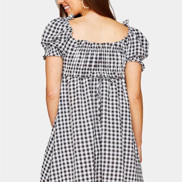 Buddy love dress - JAC PUFF SLEEVE SHORT DRESS - BLACK PLAID - Picture 3 of 3